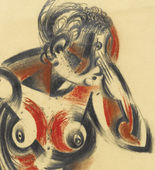 Johannes Itten. The Eavesdropper (Horchende). 1918