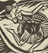 Ernst Ludwig Kirchner. The Dancer in the Cameo (Die Tänzerin in der Gemme) headpiece, page 55) from Umbra vitae (Shadow of Life). 1924