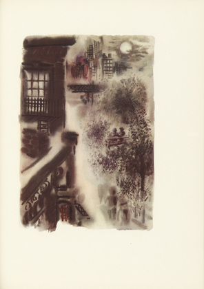 George Grosz. Madison Square (plate facing page 213) The Voice of the City and Other Stories. 1935 (drawings executed 1933/34)