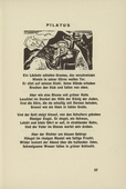 Ernst Ludwig Kirchner. Pilate (Pilatus) (headpiece, page 57) from Umbra vitae (Shadow of Life). 1924