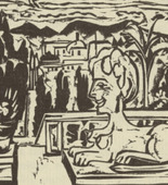 Ernst Ludwig Kirchner. The Garden (Der Garten) (headpiece, page 58) from Umbra vitae (Shadow of Life). 1924