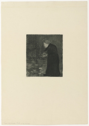 Paula Modersohn-Becker. Blind Woman in the Woods (Blinde Frau im Walde). (c. 1899-1902, printed 1922-23)