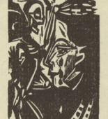 Ernst Ludwig Kirchner. The Mass (Die Messe) (headpiece, page 61) from Umbra Vitae (Shadow of Life). 1924