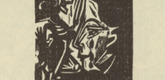 Ernst Ludwig Kirchner. The Mass (Die Messe) (headpiece, page 61) from Umbra Vitae (Shadow of Life). 1924