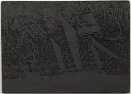 Lyonel Feininger. Woodblock for Topsail Ketches, 1 (Toppsegel-Ketschen, 1). 1931