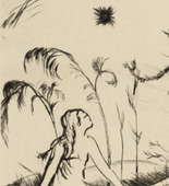 Jakob (Jack) Friedrich Bollschweiler. Kneeling Girl (Knieendes Mädchen)  (plate, loose leaf) from the periodical Das Kunstblatt, vol. 1, no. 12 (Dec 1917). 1917