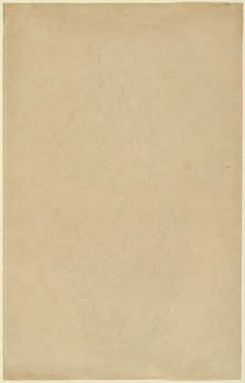Gustav Klimt. Standing Woman (Stehende Schwangere mit reich ornamentiertem Gewand nach rechts). (c. 1905)
