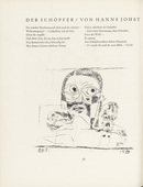 Paul Klee, Renatus Kuno. Three Heads (Drei Köpfe) (tailpiece, page 38) from the periodical Münchner Blätter für Dichtung und Graphik, vol. 1, no. 3 (March 1919). 1919
