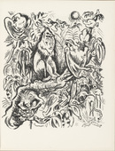 Richard Seewald. Dreamed Primeval Forest (Geträumte Urwaldlandscaft) (plate, page 43) from the periodical Münchner Blätter für Dichtung und Graphik, vol. 1, no. 3 (March 1919). 1919