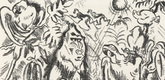 Richard Seewald. Dreamed Primeval Forest (Geträumte Urwaldlandscaft) (plate, page 43) from the periodical Münchner Blätter für Dichtung und Graphik, vol. 1, no. 3 (March 1919). 1919