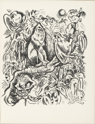 Richard Seewald. Dreamed Primeval Forest (Geträumte Urwaldlandscaft) (plate, page 43) from the periodical Münchner Blätter für Dichtung und Graphik, vol. 1, no. 3 (March 1919). 1919