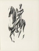 Edwin Scharff. Rider (Reiter) (plate, page 47) from the periodical Münchner Blätter für Dichtung und Graphik, vol. 1, no. 3 (March 1919). 1919