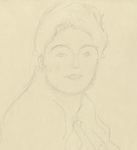 Gustav Klimt. Seated Woman (Sitzend nach rechts, Halbbild). (c. 1915)