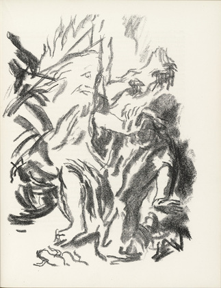 Karl Caspar. The Burning Thornbush (Der brennende Dornbusch) (plate, page 55) from the periodical Münchner Blätter für Dichtung und Graphik, vol. 1, no. 4 (April 1919). 1919