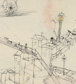 Paul Klee. Houses Drawn by Oxen, Ox Speared by a Lantern, Overpass (Häuser von Ochsen gezogen, Ochse laternengespiesst, Strassenüberführung). 1916