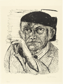 Max Beckmann. Self-Portrait (Selbstbildnis) from Day and Dream. (1946)