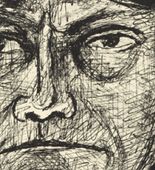 Max Beckmann. Self-Portrait (Selbstbildnis) from Day and Dream. (1946)
