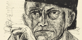 Max Beckmann. Self-Portrait (Selbstbildnis) from Day and Dream. (1946)