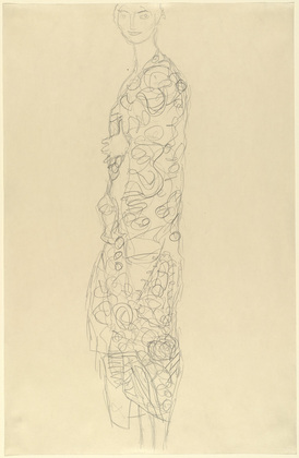 Gustav Klimt. Standing Woman in Kimono (Dame im Kimono). (1917-18)