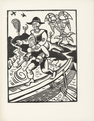 Richard Seewald, Renatus Kuno. The Blind Man and the Cripple (Der Blinde und der Lahme) (plate, page 75) from the periodical Münchner Blätter für Dichtung und Graphik, vol. 1, no. 5 (May 1919). 1919