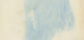 Gustav Klimt. Profile of a Girl (Study for 'Thalia and Melpomene') (Brustbild eines Mädchens mit langem Haar im Profil nach links) Profile of a Girl (Study for 'Thalia and Melpomene'). (1898-99)
