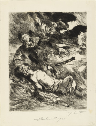 Lovis Corinth. The Sacrifice of Isaac: After Rembrandt (Die Opferung Isaacs: Nach Rembrandt). (1920), dated 1921