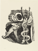 Max Beckmann. The Fall of Man (Sündenfall) from Day and Dream. (1946)