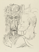 Max Beckmann. Christ and Pilate (Christus und Pilatus) from Day and Dream. (1946)