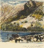 Lovis Corinth. Bergsee from the portfolio Swiss Landscapes (Schweizer Landschaften). (1924)