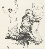 Adolf Ferdinand Schinnerer. Courtship (Werbung) (plate, page 99) from the periodical Münchner Blätter für Dichtung und Graphik, vol. 1, no. 7 (July 1919). 1919