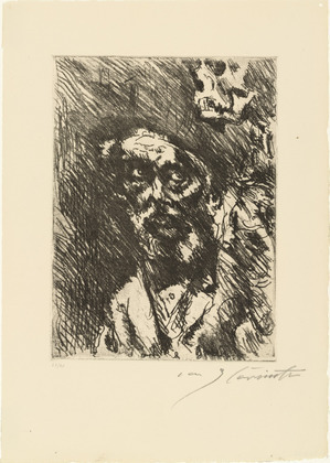 Lovis Corinth. Death and the Old Man (Tod und Greis) from Dance of Death (Totentanz). (1921, published 1922)