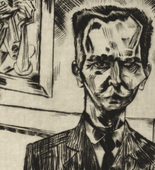 Conrad Felixmüller. Portrait of the Art Collector Ludwig Fischer, Frankfurt (Bildnis des Kunstsammlers Ludwig Fischer, Frankfurt). (1922)
