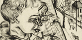 Conrad Felixmüller. Child on the Veranda (Son Titus) (Kind auf der Veranda (Sohn Titus)). (1921)