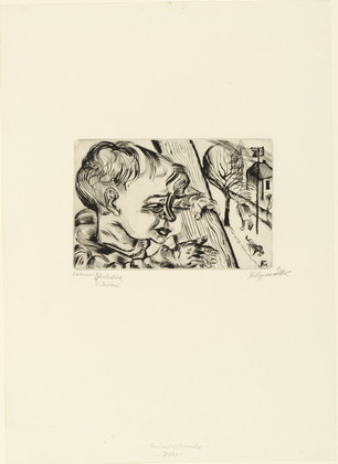 Conrad Felixmüller. Child on the Veranda (Son Titus) (Kind auf der Veranda (Sohn Titus)). (1921)