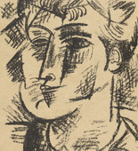 Conrad Felixmüller. Head of Londa II (Kopf Londa II) (plate, loose leaf) from the periodical Das Kunstblatt, vol. 2, no. 1 (Jan 1918). 1918 (executed 1917)