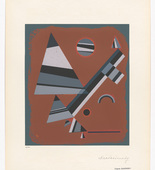 after Vasily Kandinsky. Gray (Gris) (plate 7) from Art d'Aujourd'hui, Maîtres de l'Art Abstrait (Art of Today, Masters of Abstract Art): Album I. 1953 (original composition executed by Kandinsky in 1931)