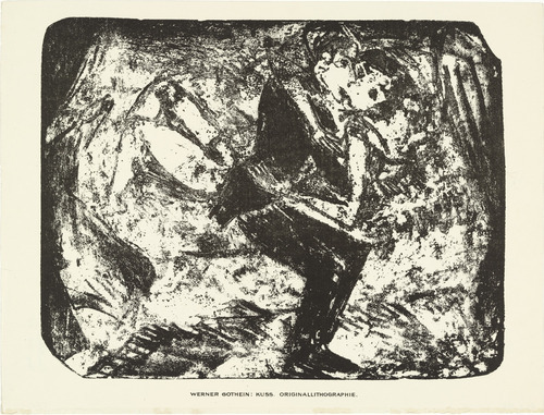 Werner Gothein. Kiss (Kuss) (plate, preceding p. 129) from the periodical Das Kunstblatt, vol. 2, no. 5 (May 1918). 1918