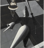 Oskar Schlemmer. Figurines in Space: Study for the Triadic Ballet (Figurinen im Raum: Mise-en-scène for Das Triadische Ballett). (c. 1924)
