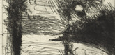 Lovis Corinth. Walchensee in Moonlight (Walchensee im Mondschein) for the portfolio On Walchensee (Am Walchensee). (1920)