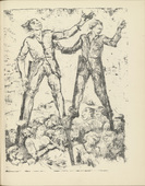 Adolf Ferdinand Schinnerer. Men on Stilts (Stelzenläufer) (plate, page 135) from the periodical Münchner Blätter für Dichtung und Graphik, vol. 1, no. 9 (September 1919). 1919