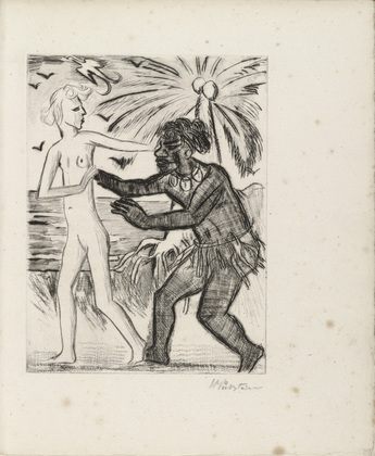 Max Pechstein. Plate (facing page 12) from Yali und sein weisses Weib (Yali and His White Wife). (1923)