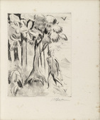 Max Pechstein. Plate (facing page 14) from Yali und sein weisses Weib (Yali and His White Wife). (1923)