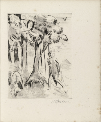 Max Pechstein. Plate (facing page 14) from Yali und sein weisses Weib (Yali and His White Wife). (1923)