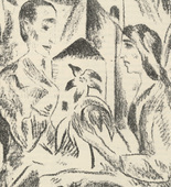 Josef Eberz. Lovers (Liebespaar) (plate, page 157) from the periodical Münchner Blätter für Dichtung und Graphik, vol. 1, no. 10 (October 1919). 1919