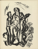 Karl Caspar. God the Father Shows Paradise to Adam (Gottvater zeigt Adam das Paradies) (plate, page 165) from the periodical Münchner Blätter für Dichtung und Graphik, vol. 1, no. 11/12 (December 1919). 1919