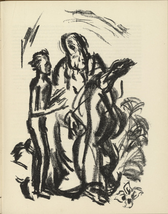 Karl Caspar. God the Father Shows Paradise to Adam (Gottvater zeigt Adam das Paradies) (plate, page 165) from the periodical Münchner Blätter für Dichtung und Graphik, vol. 1, no. 11/12 (December 1919). 1919