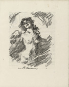 Lovis Corinth. Female Half Nude (Weiblicher Halbakt) (plate facing page 28) from Gesammelte Schriften (Collected Writings). 1920