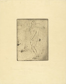 Wilhelm Lehmbruck. Contemplative Girl (small, full) [Sinnendes Mädchen (klein, ganz)]. (1911)