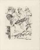 Lovis Corinth. Part of Fresco Painting from Pisa's Campo Santo (Teil eines Freskogemäldes vom Campo Santo zu Pisa) (plate facing page 60) from Gesammelte Schriften (Collected Writings). 1920
