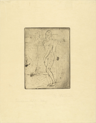 Wilhelm Lehmbruck. Contemplative Girl (small, full) [Sinnendes Mädchen (klein, ganz)]. (1911)